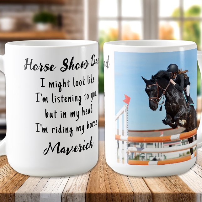 Caneca De Café Horse Lover Equestrian Gift Foto Personalizada Eng (Criador carregado)