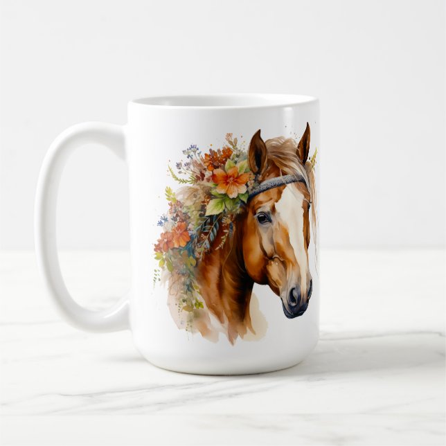 Caneca De Café Horse Series 15 oz Classic Mug (Esquerda)