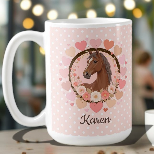 Caneca De Café Horse Valentine (Celebrate in style with this charming birthday invitation featuring a beautiful horse design. 
)