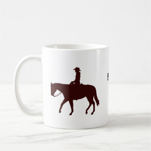 Caneca De Café Horseback Cowgirl Personalizada