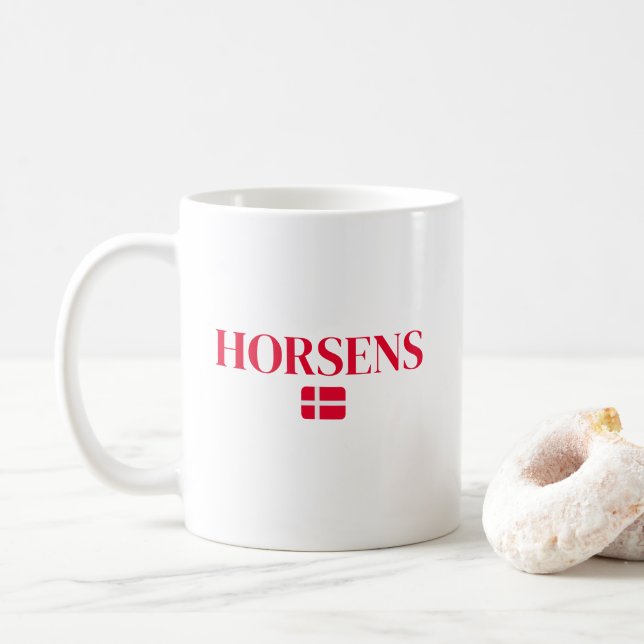 Caneca De Café HORSENS Dinamarca (Com Donut)