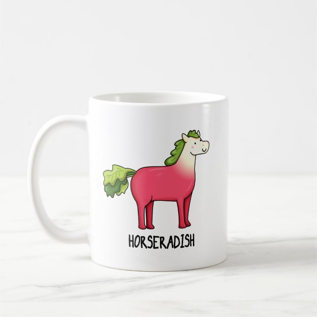 Caneca De Café Horseradino Funny Horse Pun (Esquerda)