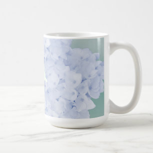 Caneca de Café Hortênsias Azuis Estilo Country