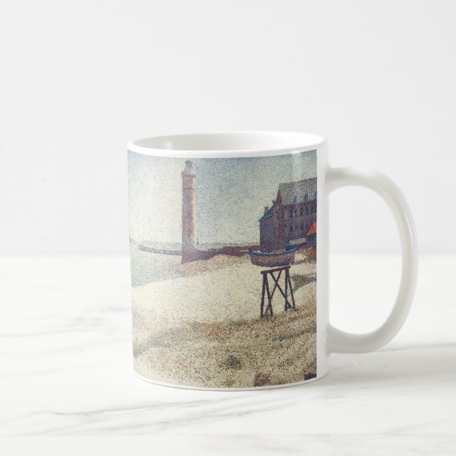 Caneca De Café Hospice et Phare, Honfleur de Georges Seurat (Direita)