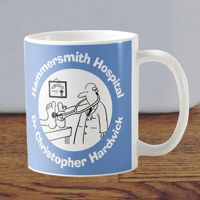 Caneca De Café Hospital, Clínica ou Cirurgia com Nome. (Criador carregado)