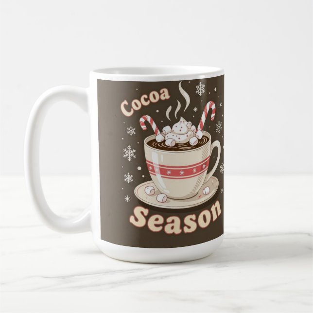 Caneca De Café Hot cocoa season holiday merry christmas (Esquerda)