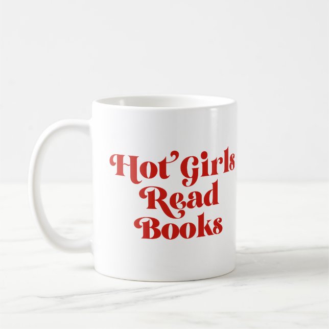 Caneca De Café Hot Girls Leia Livros (Esquerda)