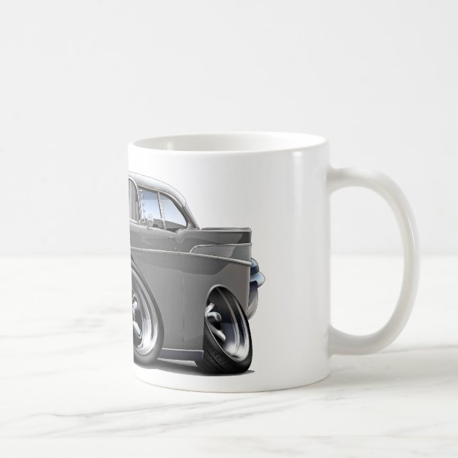 Caneca De Café Hot rod 1957 Cinzento-Branco de Chevy Belair (Direita)