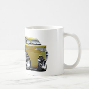 Caneca De Café Hot rod 1957 do amarelo do nómada de Chevy