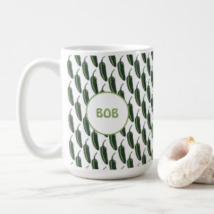 Caneca De Café HOT & SPICY Jalapeño Chile Pimentos Padrão PERSONA