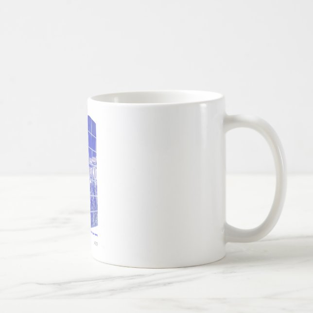 Caneca De Café Hot Springs, AR BlueTile Espelho Presentes Roupas (Direita)
