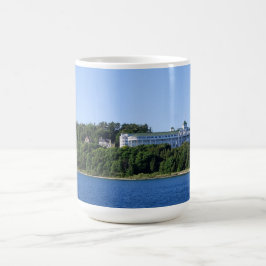 Caneca De Café Hotel grande, ilha de Mackinac, Michigan, panorama