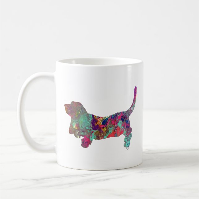 Caneca De Café Hound Basset, Presentes De Hound Basset, Hound Bas (Esquerda)