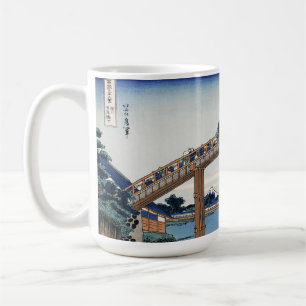 Caneca De Café Housai Monte Fuji visto de baixo da ponte masculin
