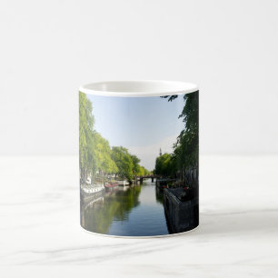 Caneca De Café House Boats no Canal de Amsterdã
