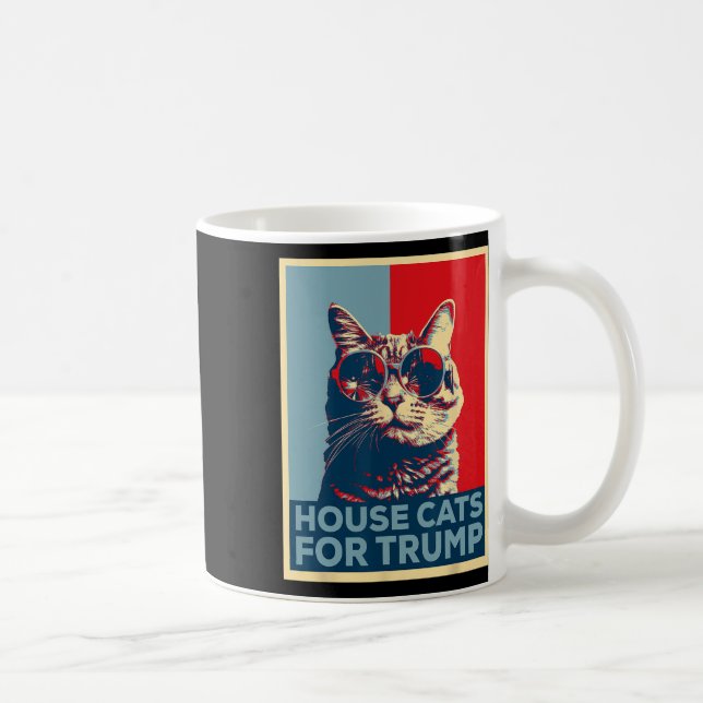 Caneca De Café House Cats For Trump 2024 (Direita)