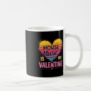 Caneca De Café House Music É Meu Dia dos Namorados - Rave e Tranc