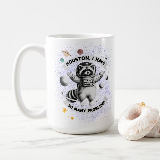 Caneca De Café Houston, Eu Tenho Tantos Problemas (Com Donut)