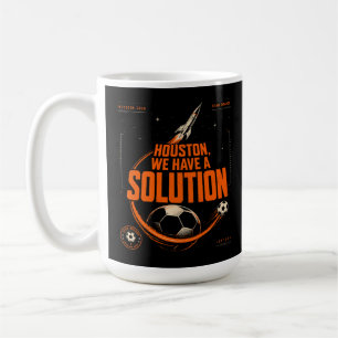 Caneca De Café Houston Nós Temos uma Solução Futebol Laranja