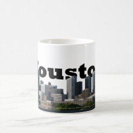 Caneca De Café Houston, skyline de TX com o Houston no céu