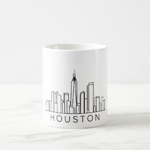 Caneca De Café Houston Skyline - Design de paisagem urbana