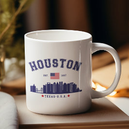 Caneca De Café Houston Skyline in Modern Style