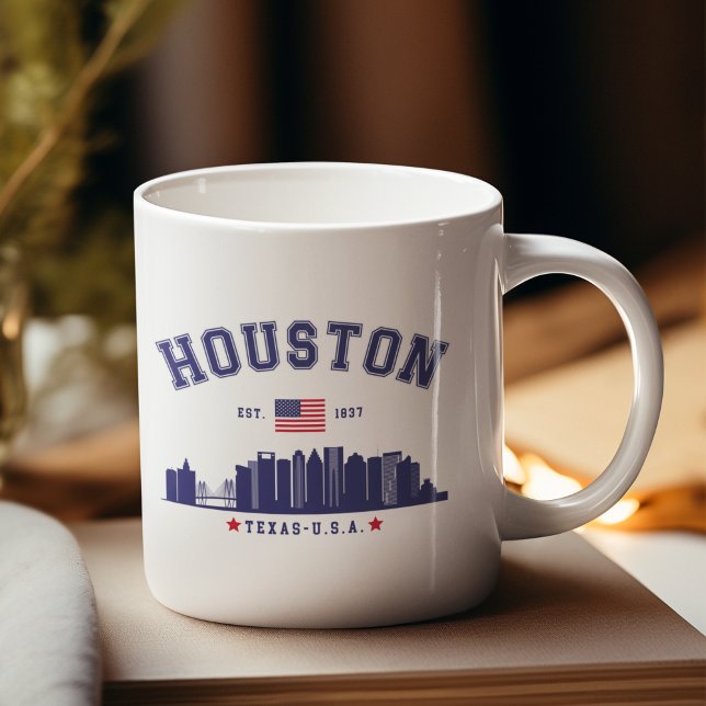 Caneca De Café Houston Skyline in Modern Style (Criador carregado)