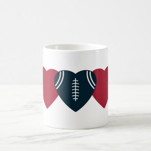 Caneca De Café Houston Texans Football Heart Design