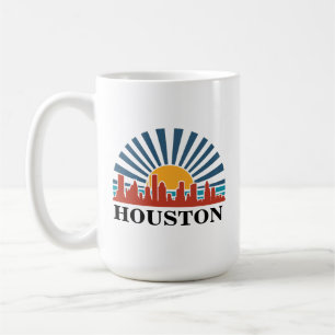 Caneca De Café Houston Texas Vintage Sunset Viagem
