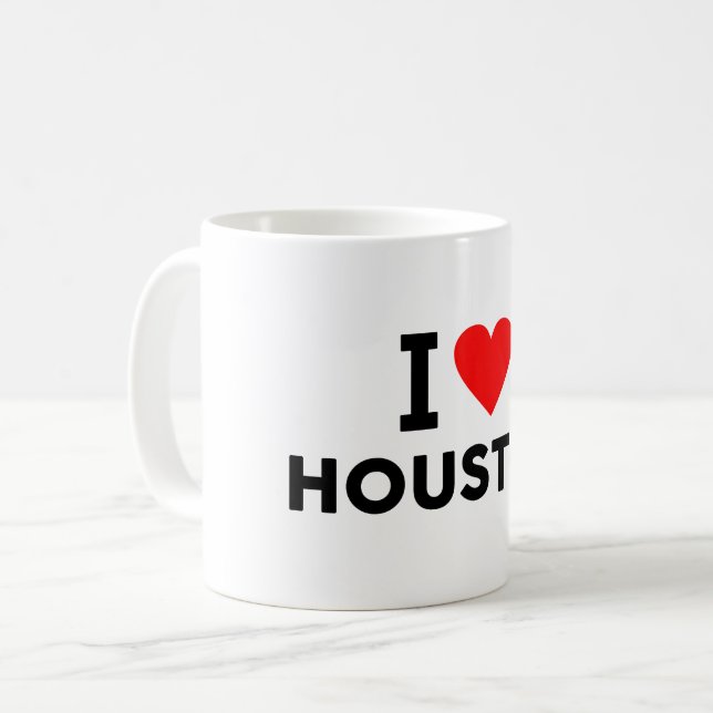 Caneca De Café Houston United States america USA Texas love city  (Frente Esquerda)