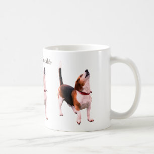 Caneca De Café Howling Beagle Dog Personalizado