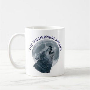 Caneca De Café Howling Wolf and Moon