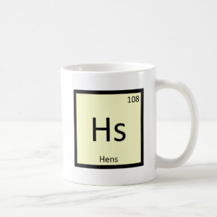 Caneca De Café Hs - Símbolo de Elemento de Mesa Periódico da Qu