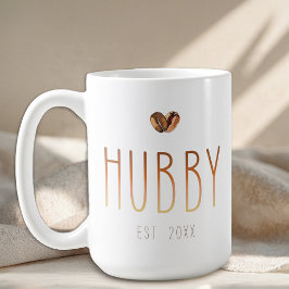 Caneca De Café Hubby Est Coffee Mug Love Is Brewing Wedding Gift