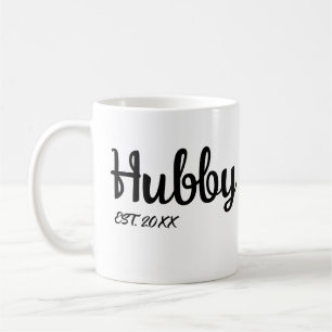 Caneca De Café Hubby Wedding Anniversário deseja marido