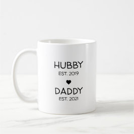 Caneca De Café HubbyPapai Gravidez Anúncio de Gravidez