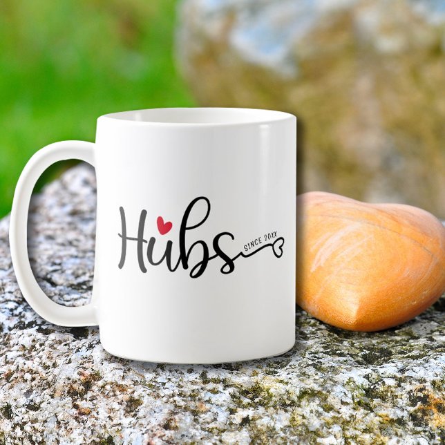 Caneca De Café Hubs Desde, Dia dos Namorados Marido    (Criador carregado)