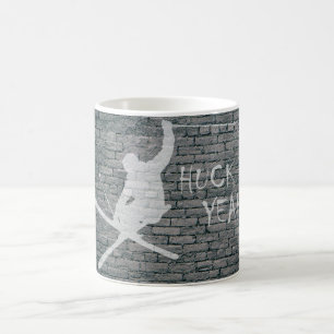 Caneca De Café Huck Yeah (Esquiando)