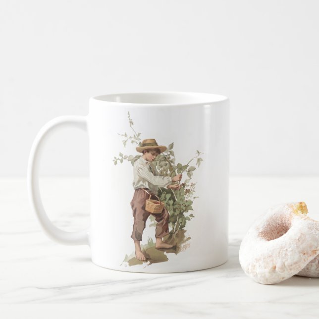 Caneca De Café Huckleberry Finn que escolhe a litografia das (Com Donut)