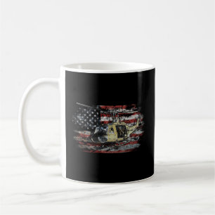 Caneca De Café Huey Helicopter American Flag Veteran
