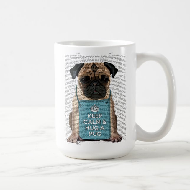 Caneca De Café Hug a Pug (Direita)