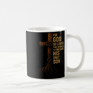 Caneca De Café Hugvyn Jesus Deus Amou Tanto o Mundo Cruz João 3_1