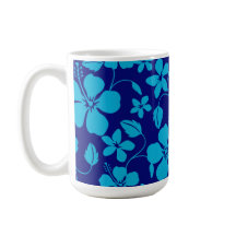 HULA HAWAIANA (HIBISCO) AZUL ESCURO/CLARO