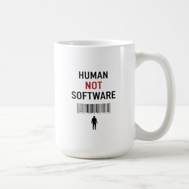 Caneca De Café Human not software (Direita)