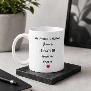 Caneca de Café Humano Favorito Personalizada Moder