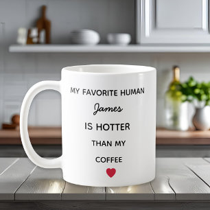 Caneca de Café Humano Favorito Personalizada Moder