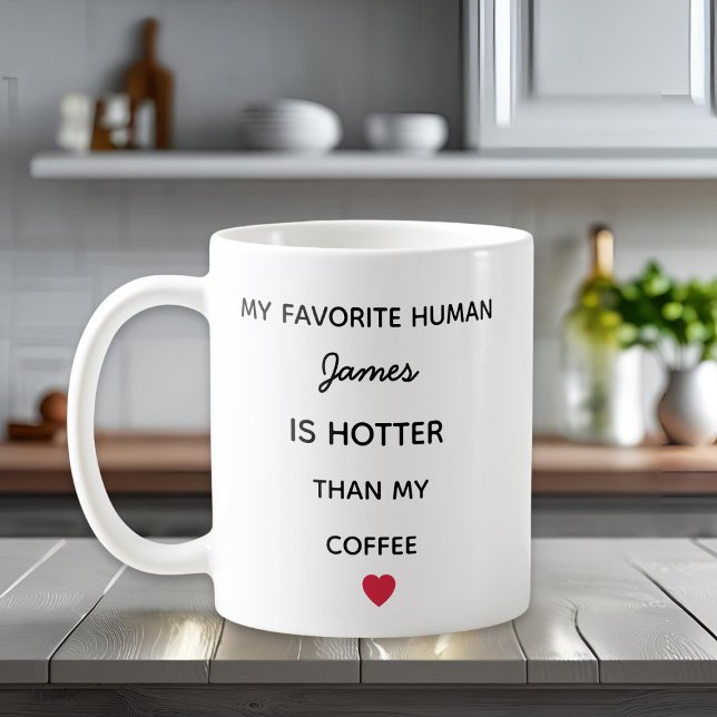 Caneca de Café Humano Favorito Personalizada Moder (Criador carregado)