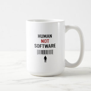 Caneca De Café Humano não software