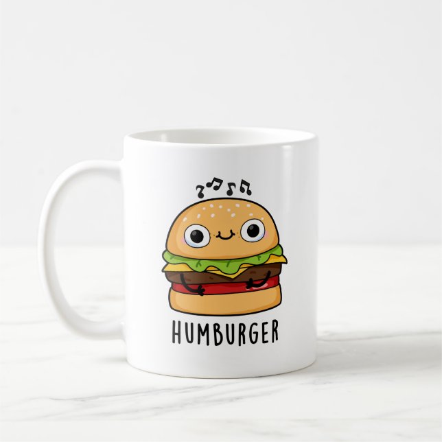 Caneca De Café Humburger Funny Humming Burger Pun (Esquerda)