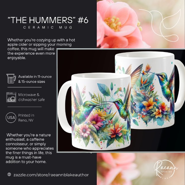 Caneca De Café Hummingbird Cerâmica Mug (Criador carregado)